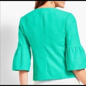 Talbots Women's Size 20W bell sleeve tweet cropped blazer jacket